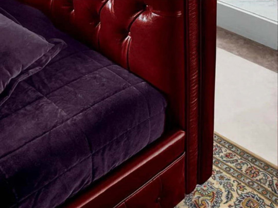 Кровать Testiera Capit 18 | Кровати - 3 Кровать Testiera Capit 18 по цене от 78 250 ₽ , стиль винтажный, королевский, цвет бордовый 3 | Кровати