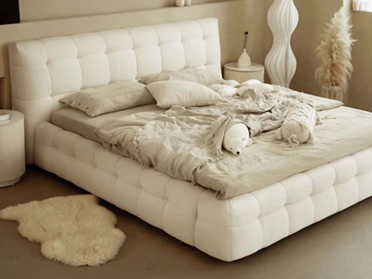 Кровать Testiera Capit 1 по цене от 48 250 ₽ , стиль современный, цвет молочный, бежевый 1 | Кровати