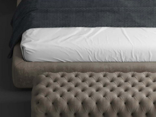 Кровать Testiera Capit 22 | Кровати - 4 Кровать Testiera Capit 22 по цене от 79 250 ₽ , стиль арт-деко, современный, королевский, цвет серый 4 | Кровати