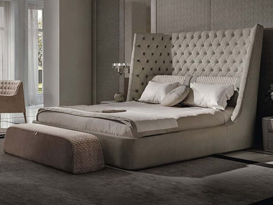 Кровать Testiera Capit 23 | Кровати - 1 Кровать Testiera Capit 23 по цене от 81 250 ₽ , стиль прованс, цвет бежевый 1 | Кровати