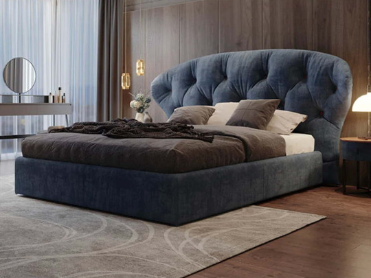 Кровать Testiera Capit 2 по цене от 69 250 ₽ , стиль арт-деко, винтажный, цвет синий 3 | Кровати