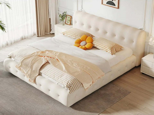 Кровать Testiera Capit 3 по цене от 52 450 ₽ , стиль неоклассика, цвет молочный, бежевый 1 | Кровати