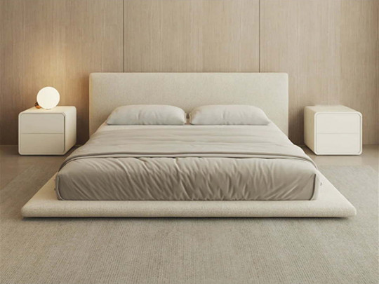 Кровать Testiera Level 1 Testiera, стиль минимализм, японский, лофт, цвет бежевый