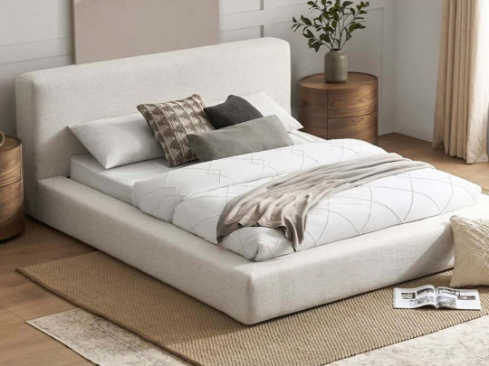 Кровать Testiera Level 22 Testiera, стиль минимализм, цвет молочный, бежевый