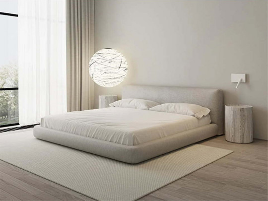 Кровать Testiera Level 3 Testiera, стиль минимализм, японский, лофт, цвет серый