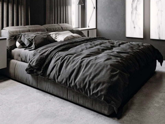 Кровать Testiera Twin 19 Testiera, стиль лофт, цвет коричневый