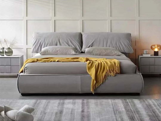 Кровать Testiera Twin 25 Testiera, стиль минимализм, цвет светло-серый