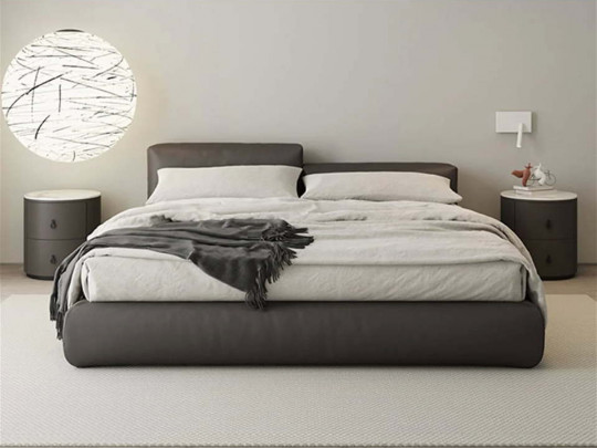 Кровать Testiera Twin 9 Testiera, стиль лофт, цвет графитовый, серый, темно-серый