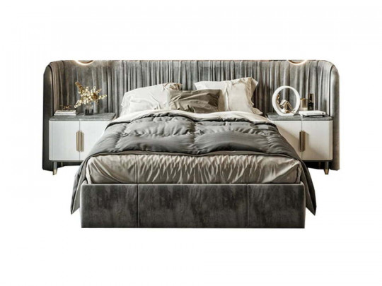 Кровать Testiera Vip 11 по цене от 158 250 ₽ , стиль арт-деко, современный, цвет графитовый, серый, темно-серый 7 | Кровати