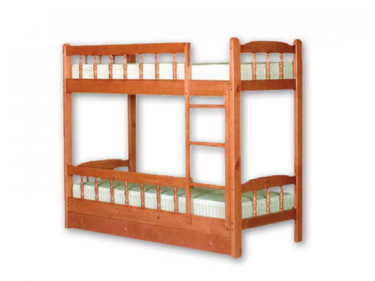 Двухъярусная кровать Велес Арт Алиса с ящиками по цене от 31 267 ₽ , стиль классический, цвет коричневый 1 | Детские кровати