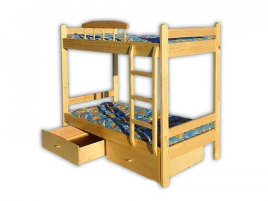 Двухъярусная кровать Велес Арт Буратино с ящиками Велес Арт, стиль классический, цвет коричневый