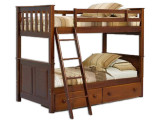 Двухъярусная кровать Велес Арт Громада с ящиками Велес Арт, стиль классический, цвет коричневый