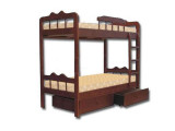 Двухъярусная кровать Велес Арт Филя с ящиками Велес Арт, стиль классический, цвет коричневый