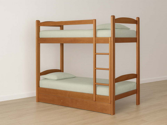 Двухъярусная кровать Велес Арт Антошка с ящиками Велес Арт, стиль классический, цвет коричневый