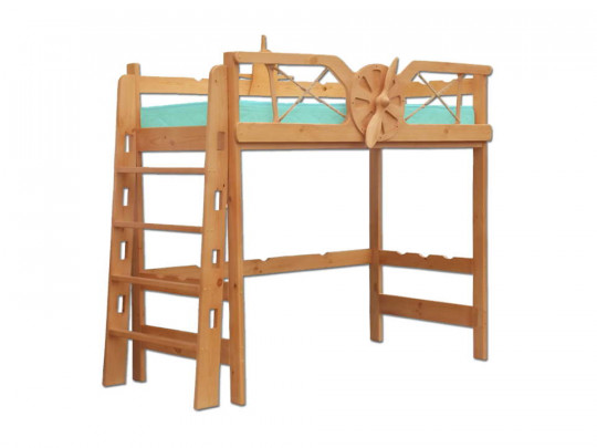 Детская кровать чердак Велес Арт Самолет Велес Арт, стиль классический, цвет коричневый