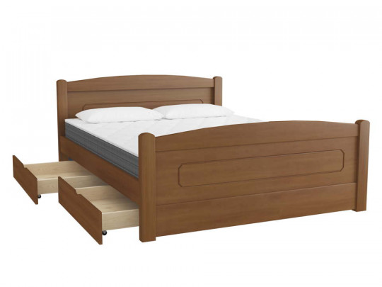 Кровать Велес Арт Березка с ящиками по цене от 22 800 ₽ , стиль прованс, цвет коричневый 3 | Кровати из массива дерева