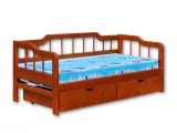 Детская кровать Велес Арт Арфа с ящиками Велес Арт, стиль классический, цвет коричневый