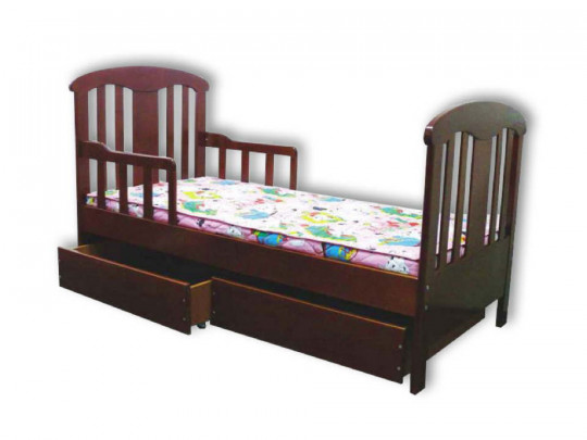 Детская кровать Велес Арт Детство с ящиками Велес Арт, стиль классический, цвет коричневый