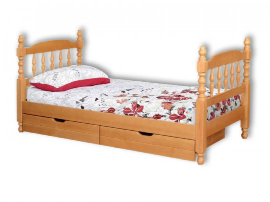 Детская кровать Велес Арт Смайл с ящиками Велес Арт, стиль классический, цвет коричневый