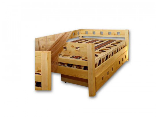 Кровать Велес Арт Гейша с ящиками по цене от 24 867 ₽ , стиль классический, цвет коричневый 1 | Кровати из массива дерева