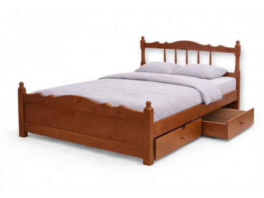 Кровать Велес Арт Ирен-1 с ящиками Велес Арт, стиль классический, цвет коричневый
