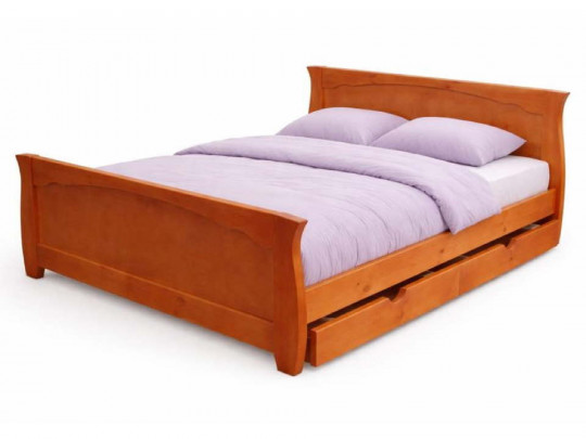 Кровать Велес Арт Тамара с ящиками Велес Арт, стиль классический, цвет коричневый