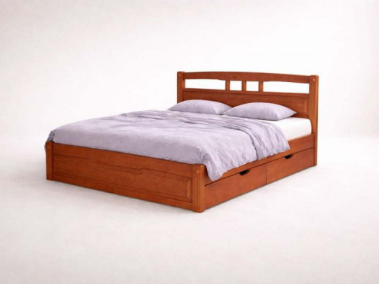 Кровать Велес Арт Флирт-1 с ящиками Велес Арт, стиль классический, цвет коричневый