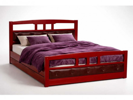 Кровать Велес Арт Флирт-1 кожа Велес Арт, стиль классический, цвет красный
