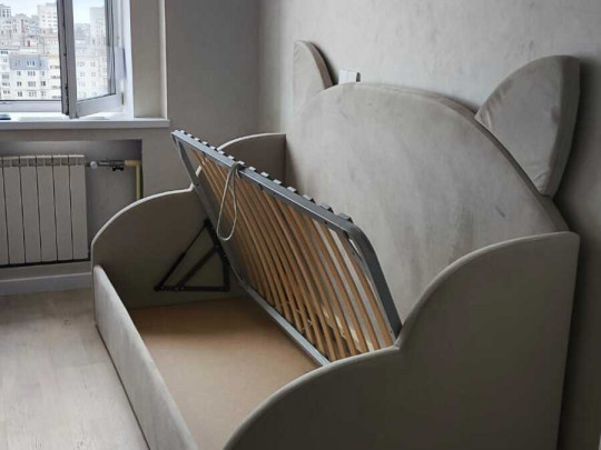 Детская кровать с ушками Бэкки по цене от 38 000 ₽ , стиль скандинавский, современный, цвет розовый 6 | Детские мягкие кровати