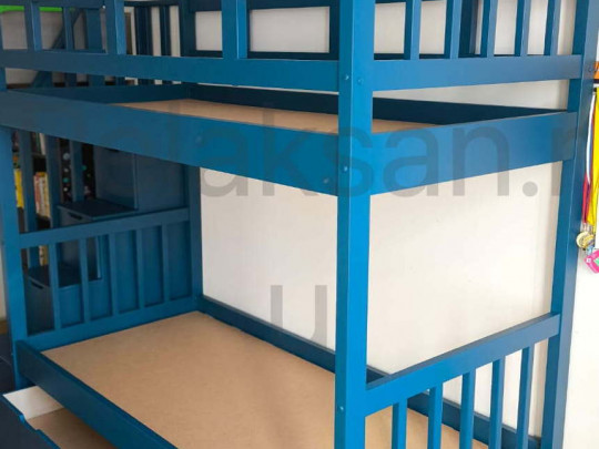 Двухъярусная детская кровать Артек по цене от 86 608 ₽ , стиль скандинавский, классический, цвет коричневый, ольха 1 | Детские кровати