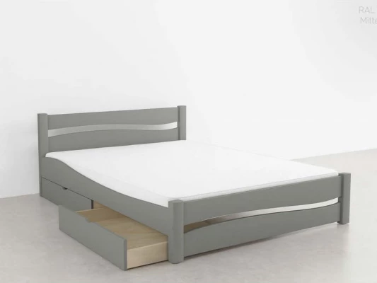 Кровать Вэлла с ящиками серый Кровать Вэлла с ящиками серый