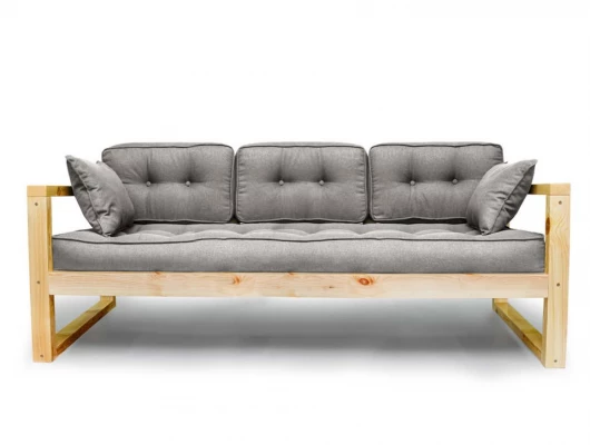 Диван Arsko Астер прямой серый