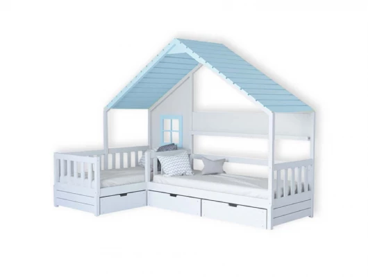 Кровать домик Велес Арт Кидс Лэнд №1 с ящиками